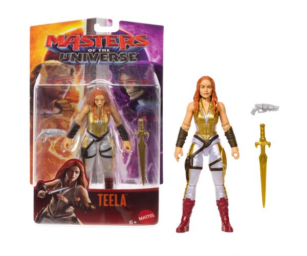 Masters of the Universe: Apărătorii universului — Figurină de acțiune Teela cu accesorii, 14 cm - Mattel