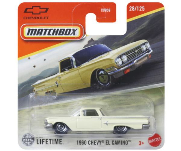 Matchbox: 1960 Chevy El Camino mașinuță bej 1/64 – Mattel