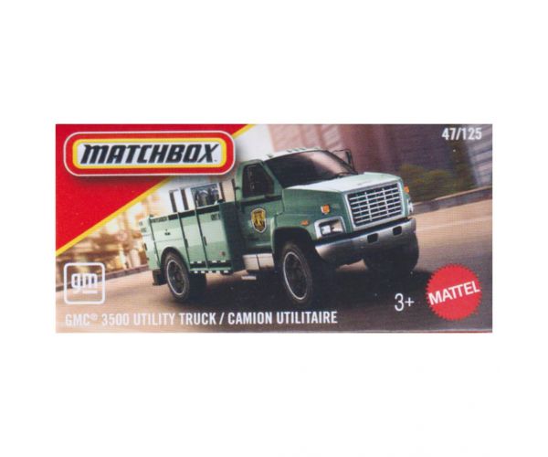 Matchbox GMC 3500 camionetă utilitară, mașinuță verde, 1/64 – Mattel