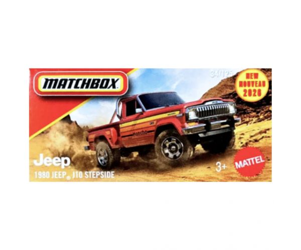 Matchbox: Jeep J10 Stepside 1980 mașinuță în cutie de carton 1/64 – Mattel