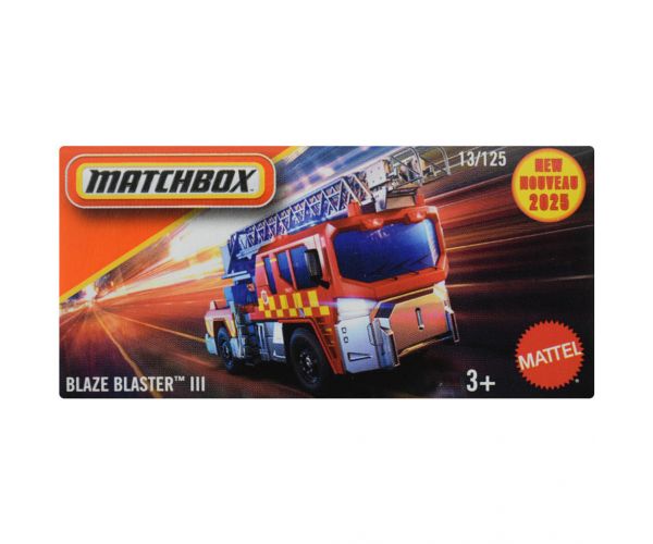 Matchbox: Mașină de pompieri Blaze Blaster III în cutie de carton 1/64 - Mattel