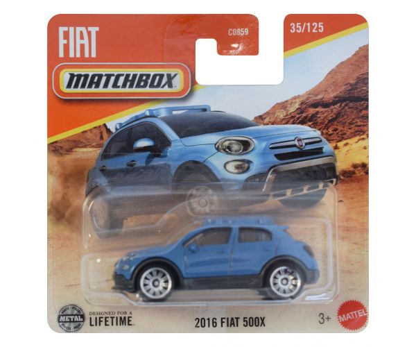 Matchbox: Mașinuță 2016 Fiat 500X 1/64 - Mattel