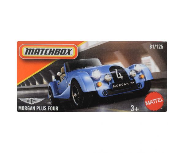 Matchbox: Mașinuță Morgan Plus Four în cutie de carton 1/64 - Mattel