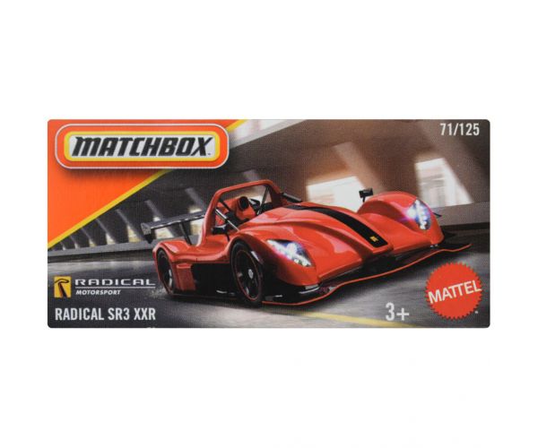 Matchbox: Mașinuță Radical SR3 XXR în cutie de carton 1/64 - Mattel