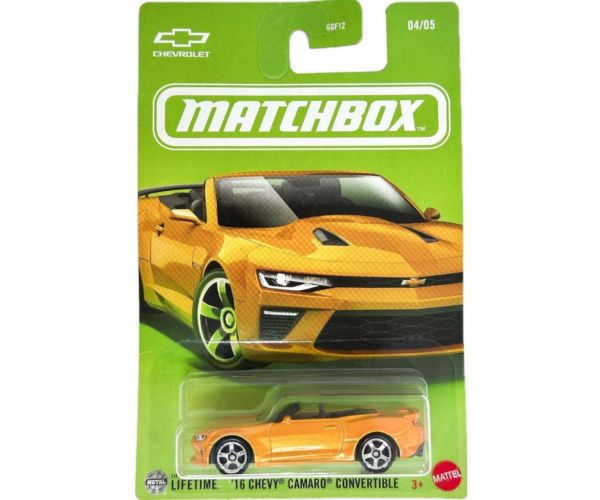 Matchbox: Mașinuță iconică Chevy Camaro Convertible 2016, scară 1/64 - Mattel