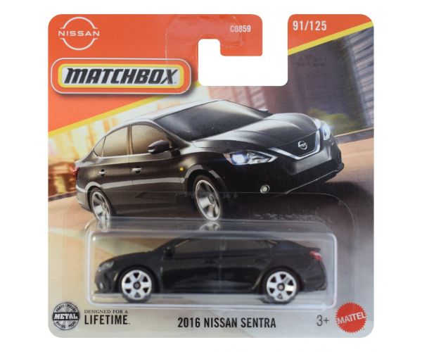 Matchbox: Nissan Sentra 2016 negru, mașinuță 1/64 - Mattel