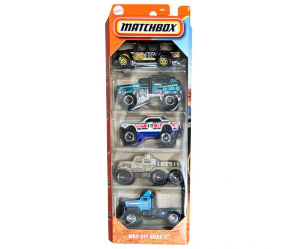 Matchbox: Off Road II. Set de 5 mașinuțe 1/64 - Mattel