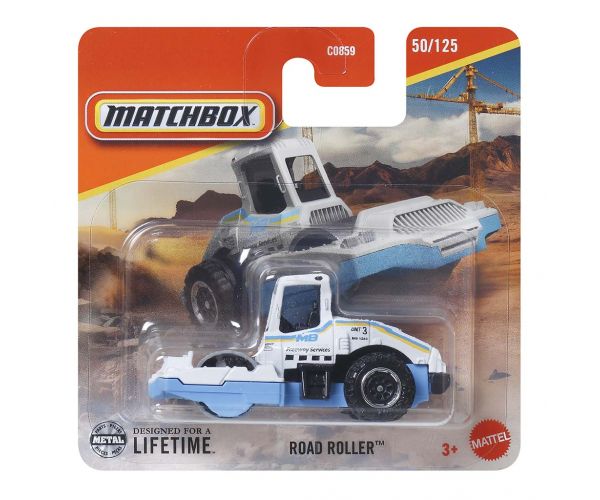 Matchbox: Road Roller mașinuță 1/64 - Mattel