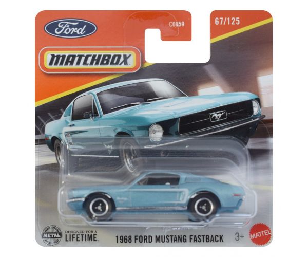 Matchbox: mașinuță 1968 Ford Mustang Fastback, scară 1/64 - Mattel