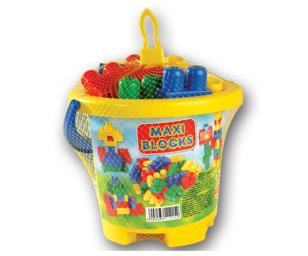 Maxi Blocks vödrös 24 db-os építőkockák - D-Toys