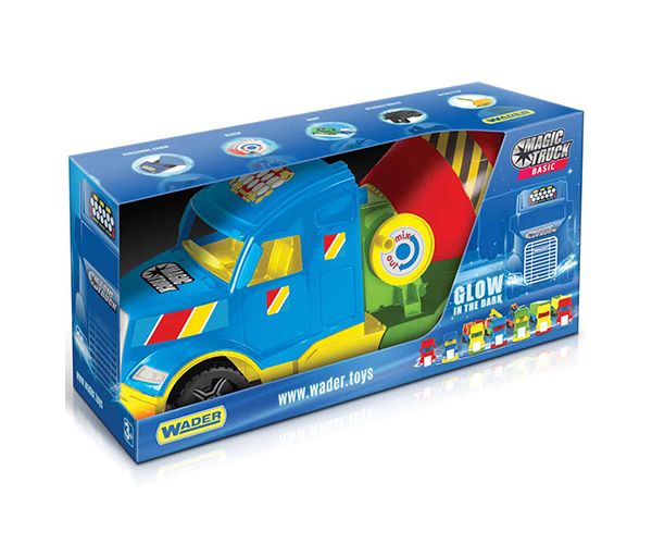 Magic Truck: Betonieră cu lămpi fosforescente 60cm - Wader