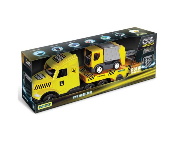 Magic Truck Technic: Kamion kukásautóval és fénnyel 80cm - Wader
