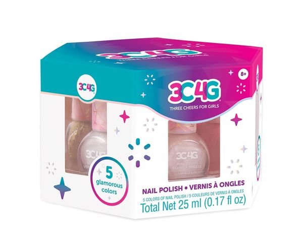 Make it Real: 3C4G pink auriu 5 bucăți set ojă