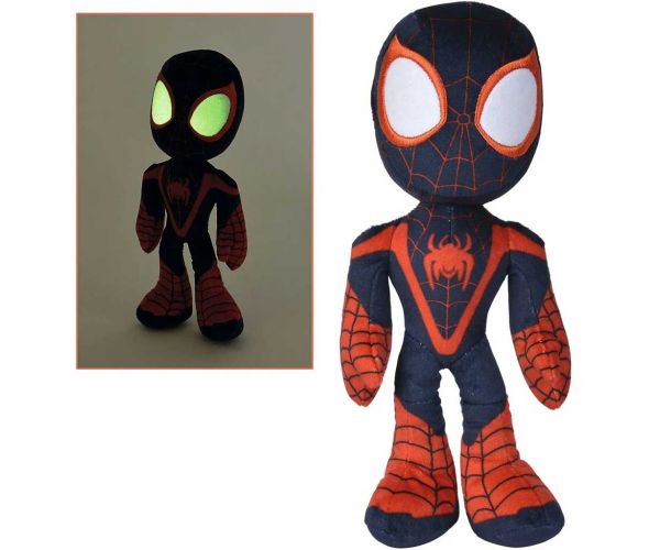 Marvel: Amazing Friends - Spider-Man Miles Morales pluș cu ochi care strălucesc în întuneric 25 cm