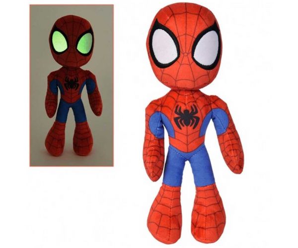 Marvel: Amazing Friends - Spider-Man Spidey jucărie de pluș ochi care strălucesc în întuneric 25 cm