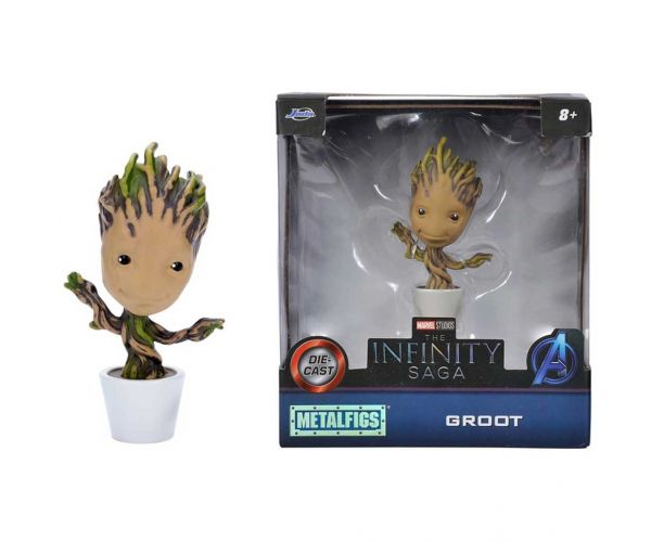 Marvel: Groot figurină de acțiune din metal premium 10cm - Jada Toys