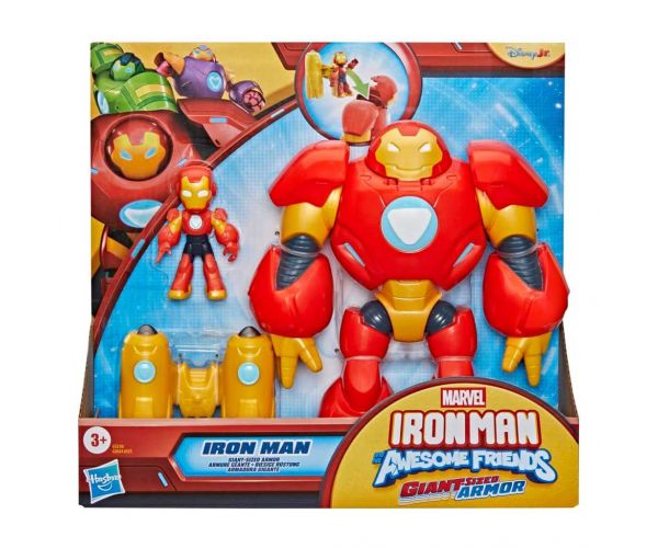Marvel Omul de Fier și prietenii săi minunați - Set de joacă Omul de Fier în armură uriașă - Hasbro