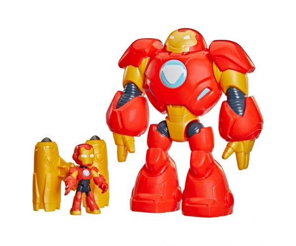 Marvel Omul de Fier și prietenii săi minunați - Set de joacă Omul de Fier în armură uriașă - Hasbro