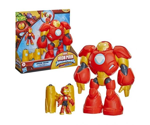Marvel Omul de Fier și prietenii săi minunați - Set de joacă Omul de Fier în armură uriașă - Hasbro