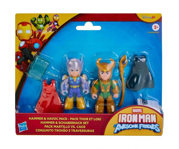 Marvel Omul de Fier și prietenii săi minunați - set Hammer & Havoc cu Thor și Loki - Hasbro