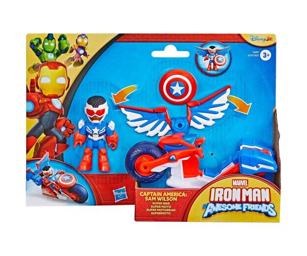 Marvel Omul de Oțel și prietenii săi minunați - Căpitanul America și vehiculul Super Bike - Hasbro