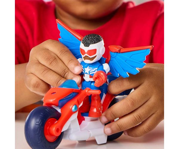 Marvel Omul de Oțel și prietenii săi minunați - Căpitanul America și vehiculul Super Bike - Hasbro
