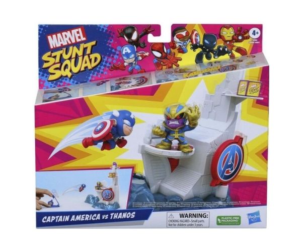 Marvel Stunt Squad: Amerika Kapitány vs. Thanos kilövőjáték szett - Hasbro