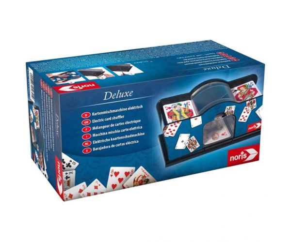 Mașină automată de amestecat cărți de joc, cu acumulator, Deluxe - Noris