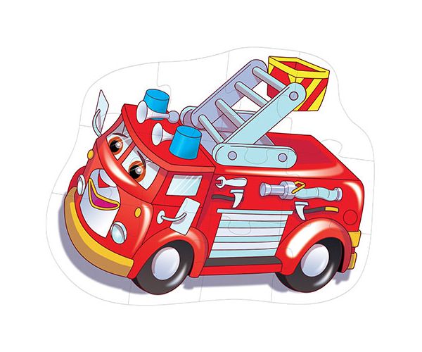 Tűzoltóautó óriás padló puzzle 12db-os