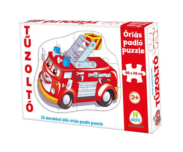 Mașină de pompieri puzzle uriaș de podea 12 bucăți