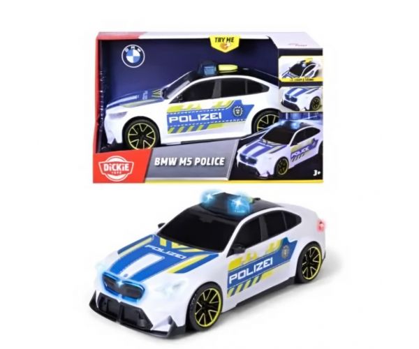 Mașinuță de poliție BMW M5 cu lumină și sunet 25 cm - Dickie Toys