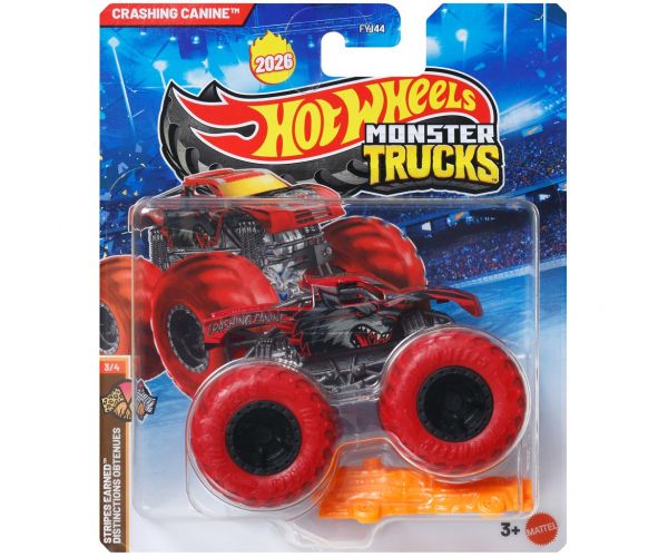 Mașinuță Hot Wheels Monster Trucks: Crashing Canine 1/64 – Mattel