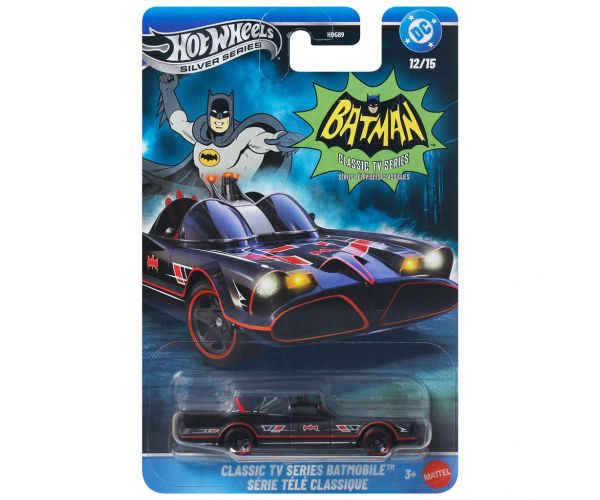 Mașinuță Hot Wheels Silver Series: Classic TV Series Batmobile 1/64 - Mattel