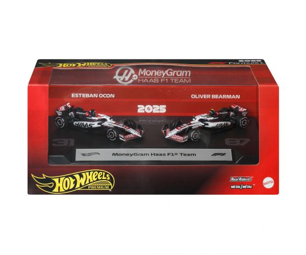 Mașinuțe Hot Wheels F1 Pachet de 2 - Haas: Ocon + Bearman - Mattel