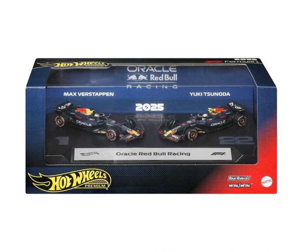 Mașinuțe Hot Wheels F1 Set de 2 - Red Bull: Verstappen + Tsunoda - Mattel