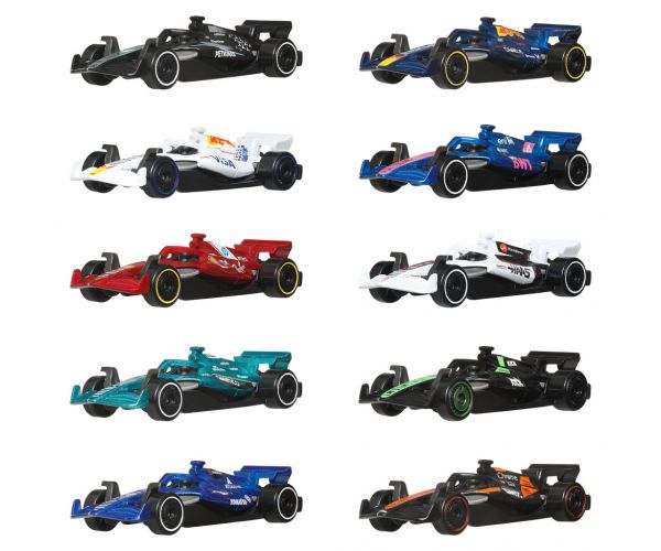 Mașinuțe Hot Wheels: Set F1 cu 10 bucăți - Mattel