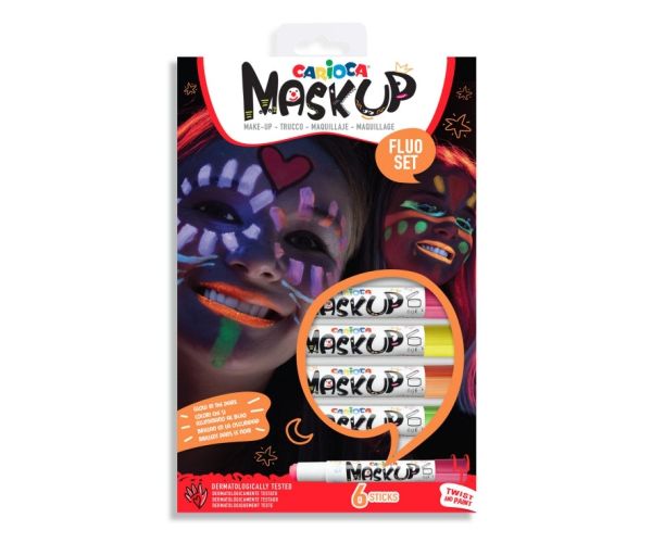 MaskUp Neon 6 bucăți vopsea pentru față set - Carioca