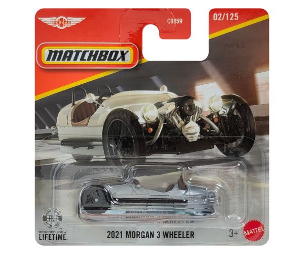 Matchbox: 2021 Morgan 3 Wheeler mașinuță argintie 1/64 - Mattel