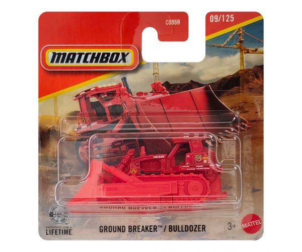 Matchbox: Buldozer Ground Breaker mașinuță 1/64 - Mattel