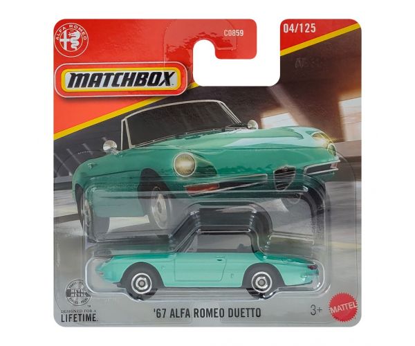 Matchbox: mașinuță Alfa Romeo Duetto 1967, scară 1/64 - Mattel