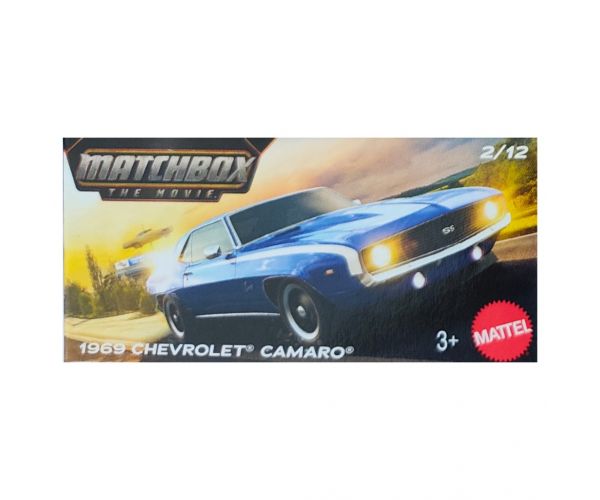 Matchbox: Mașinuță Chevrolet Camaro 1969 din carton 1/64 - Mattel