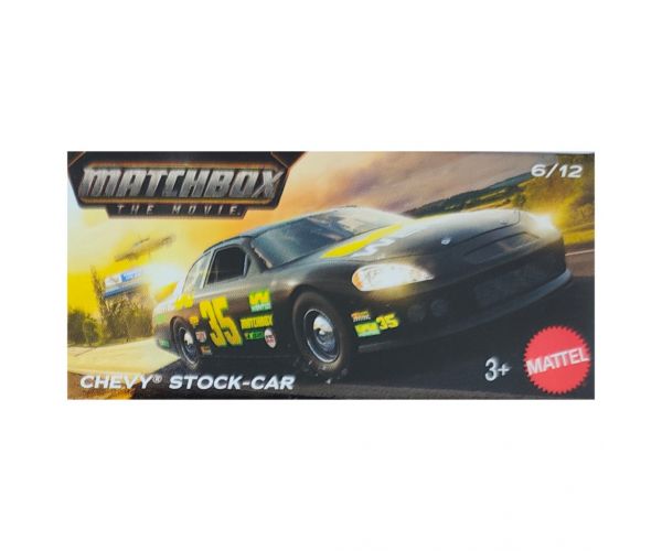 Matchbox: Mașinuță Chevy Stock-Car din carton 1/64 - Mattel