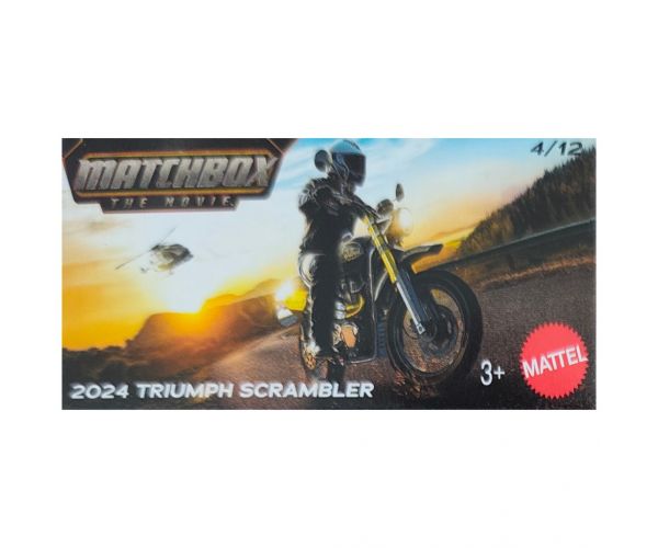 Matchbox: Motocicletă Triumph Scrambler 2024 în cutie de carton 1/64 - Mattel
