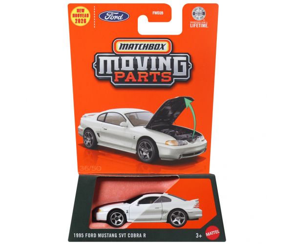 Matchbox Piese Mobile: mașinuță 1995 Ford Mustang SVT Cobra R cu părți mobile 1/64 - Mattel