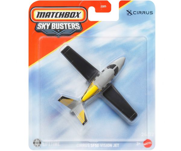 Matchbox: Sky Busters avion Cirrus SF50 Vision Jet 1/64 – Mattel