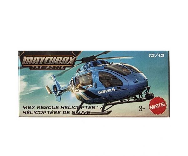 Matchbox Un Film: elicopter MBX Rescue în cutie de hârtie 1/64 – Mattel