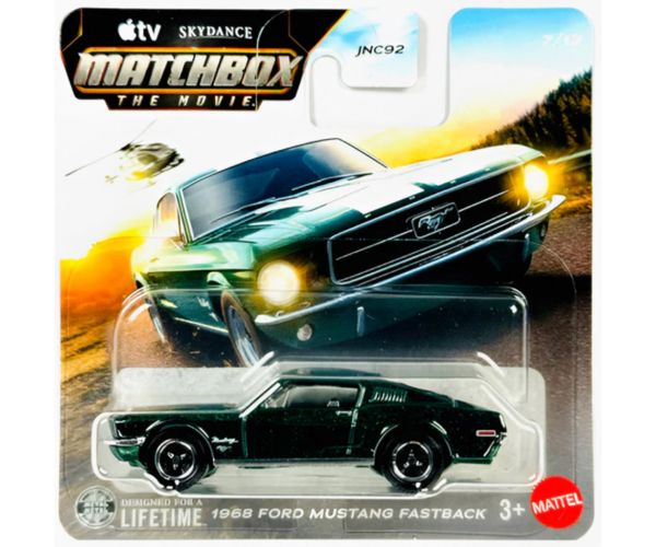 Matchbox Un Film: mașinuță Ford Mustang Fastback 1968, scară 1/64 - Mattel