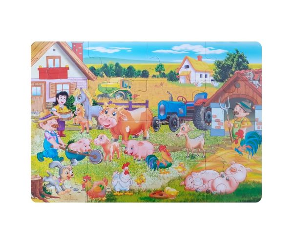 Maxi puzzle Farm állatokkal - D-Toys