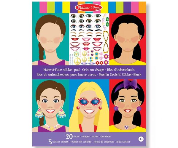 Melissa & Doug: Set creativ cu autocolante pentru a crea fețe