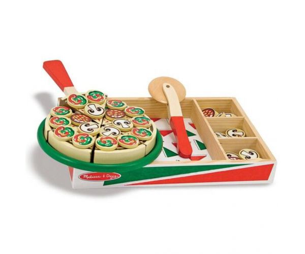 Melissa & Doug: Set de joacă din lemn - Petrecere cu pizza - Spin Master